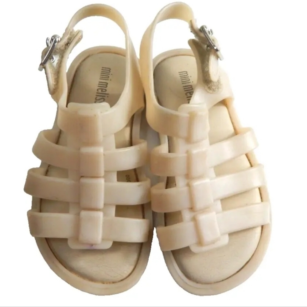 Mini Melissa Ivory Open Toe Jelly Sandals